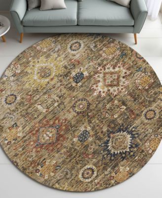 Silk Road Washable SR9 8'x8' Round Area Rug