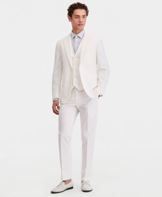 Men's Modern-Fit TH Flex Stretch Chambray Suit Separates