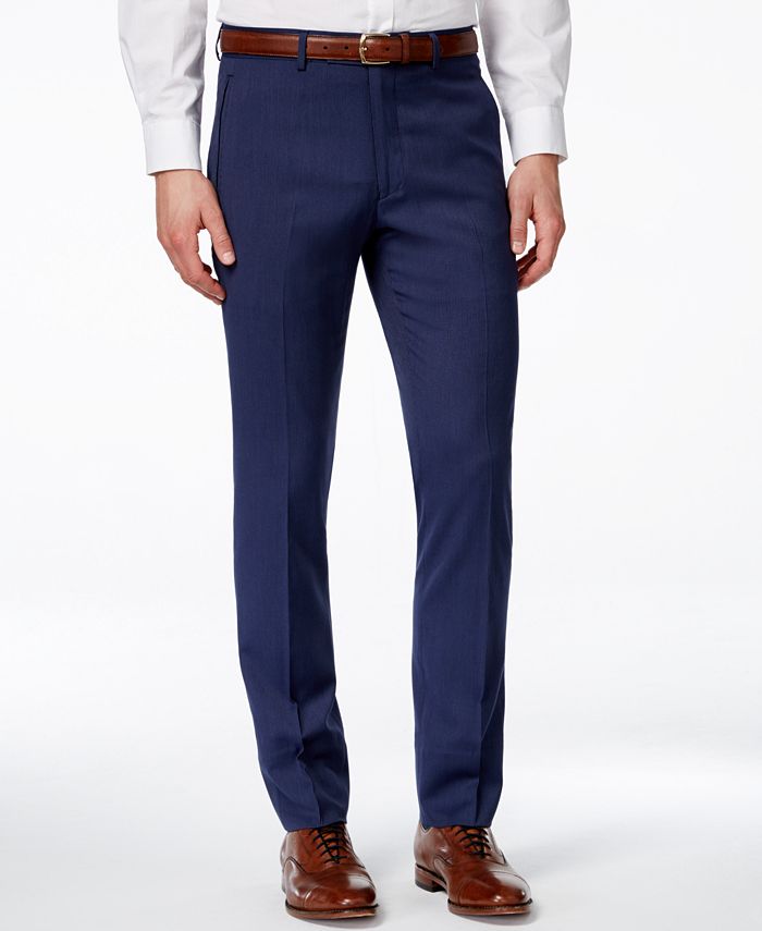 Perry Ellis Portfolio Men's Medium Blue Mini Stripe Extra-Slim Fit Suit ...