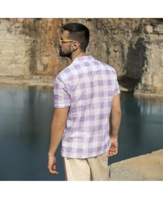 Men's Lavender & Chalk White Buffalo Check Shirt