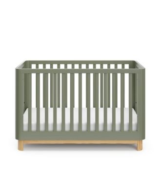 Santos 3-in-1 Convertible Crib (Olive with Natural)