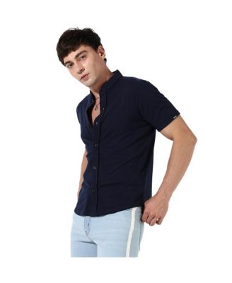 Men's Black Solid Casual Shirt