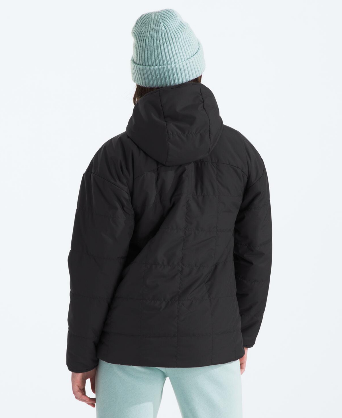 The North Face Girls 7-20 Reversible Shasta Short Parka Jacket In Black
