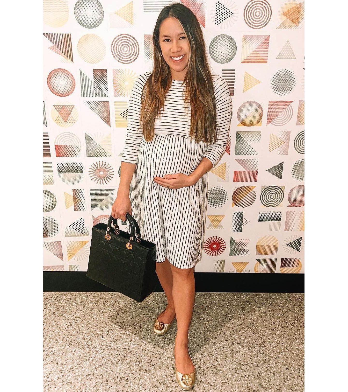 Женское платье Pinkblush Ivory Ribbed Striped Midi, цвет: Слоновая кость — фото 4