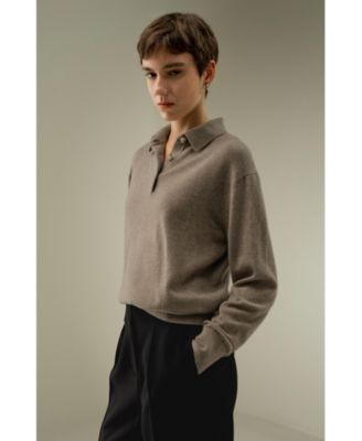 Women's Baby Cashmere Polo Shirt