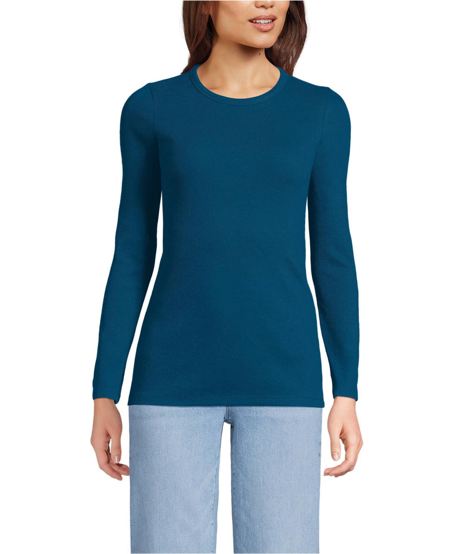 Women's Long Sleeve Micro Rib T-Shirt