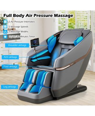 Full Body Zero Gravity Massage Chair with Airbags Waist Heater Foot Rollers