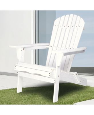 36 Inch Solid Cedar Wood Foldable Adirondack Chair Set of 2