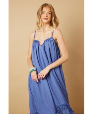 Babydoll Floaty Lace Detail Maxi Dress