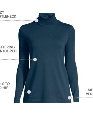 Women's Supima Cotton Fitted Long Sleeve Turtleneck
