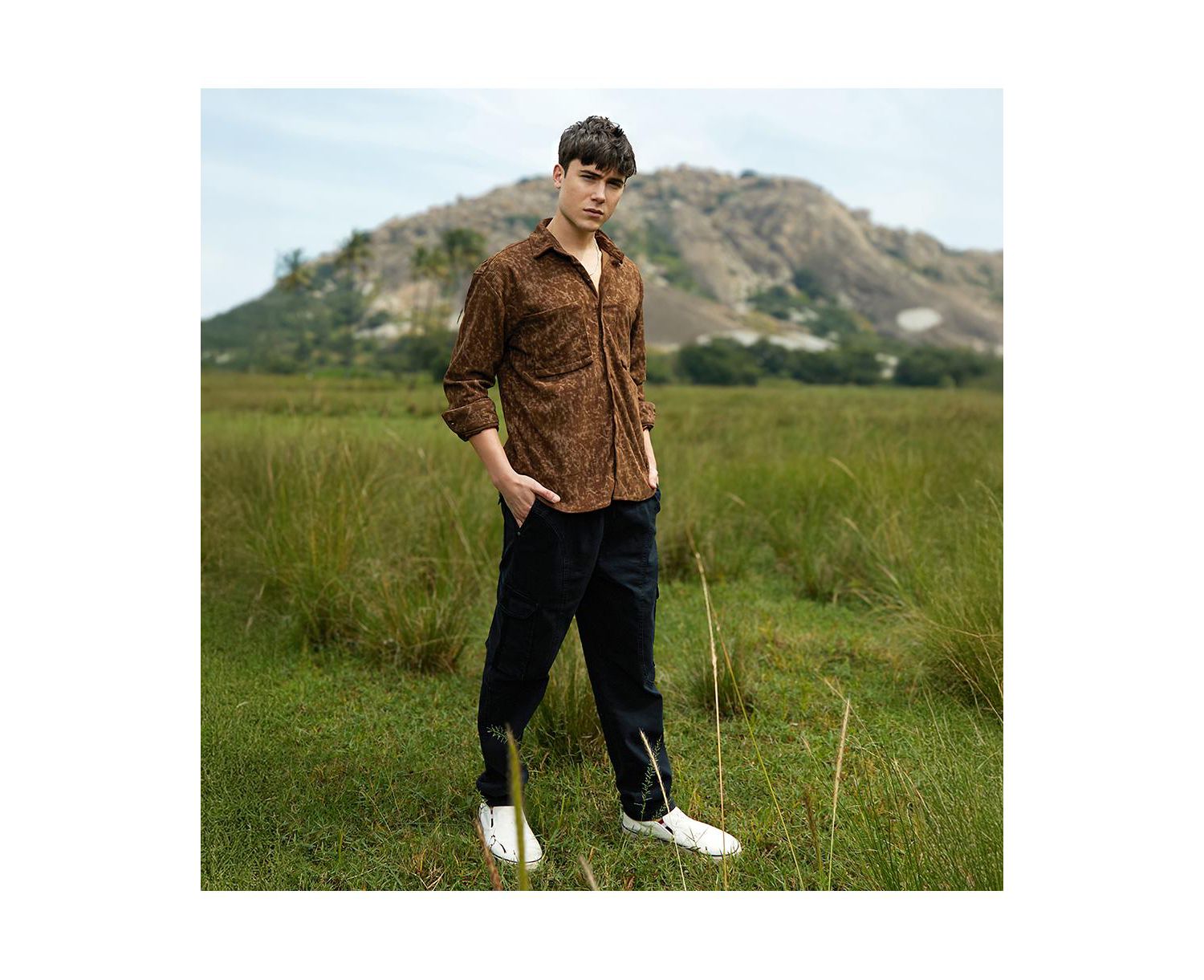 Men's Faded Corduroy Oversized Shirt