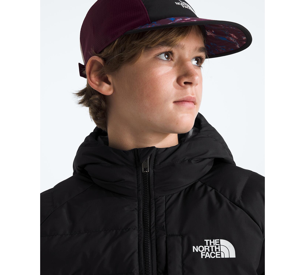 The North Face Kids' Perrito Reversible Water Repellent Jacket In Black
