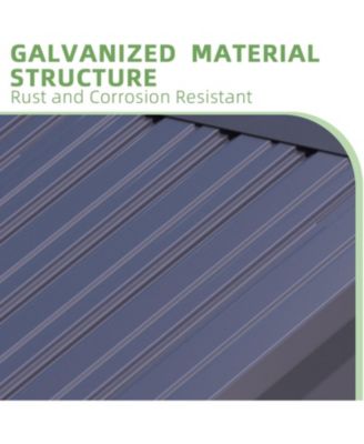 5x2 Outdoor Storage Shed, Firewood Rack Waterproof Metal Tool Sheds