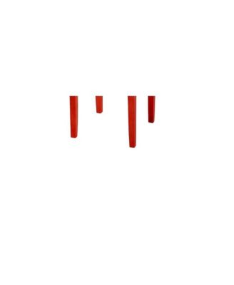 Red Solid Wood Side Table