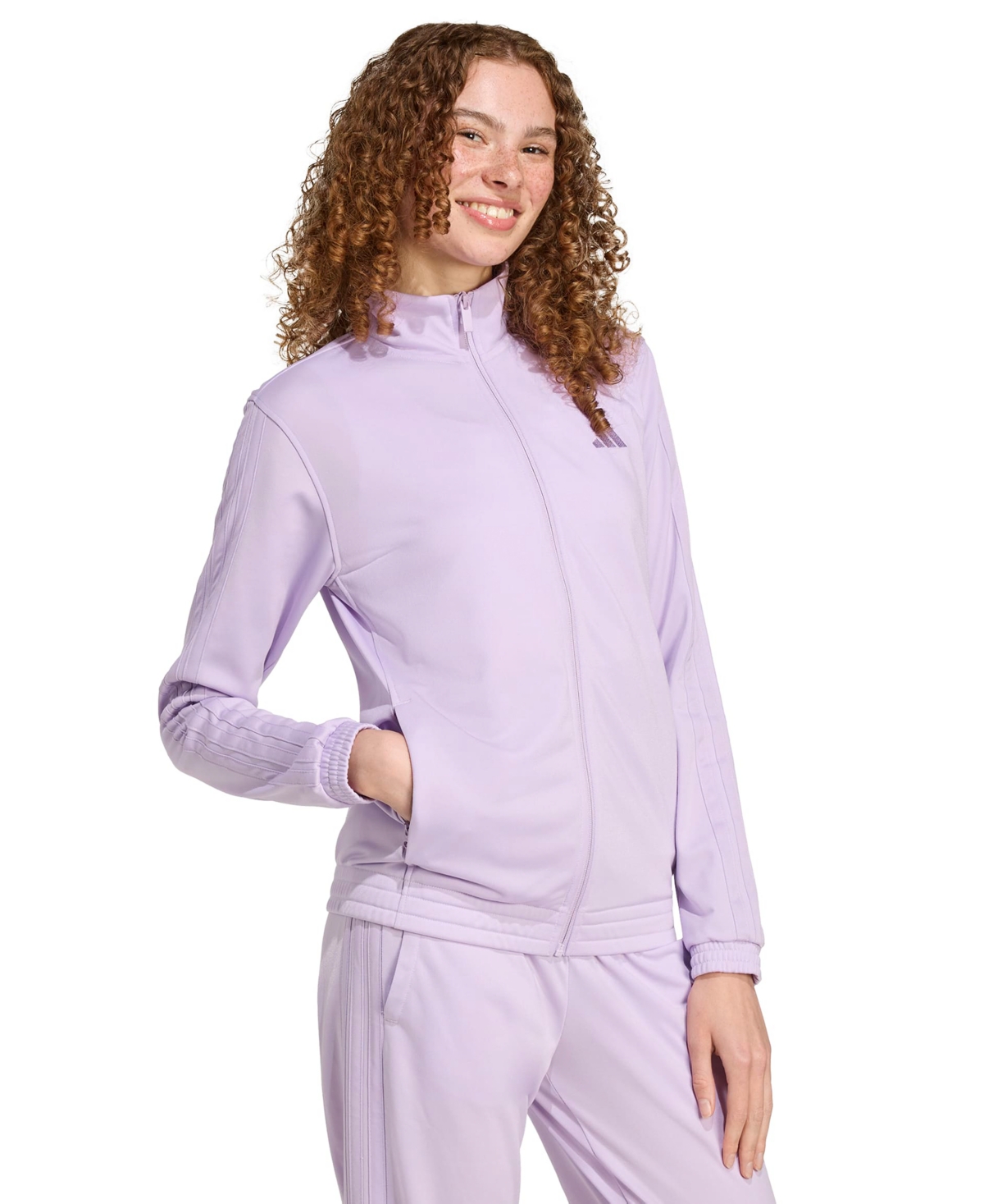 Adidas Originals Women's 3-stripe Tricot Track Jacket, Xs-4x In Purple