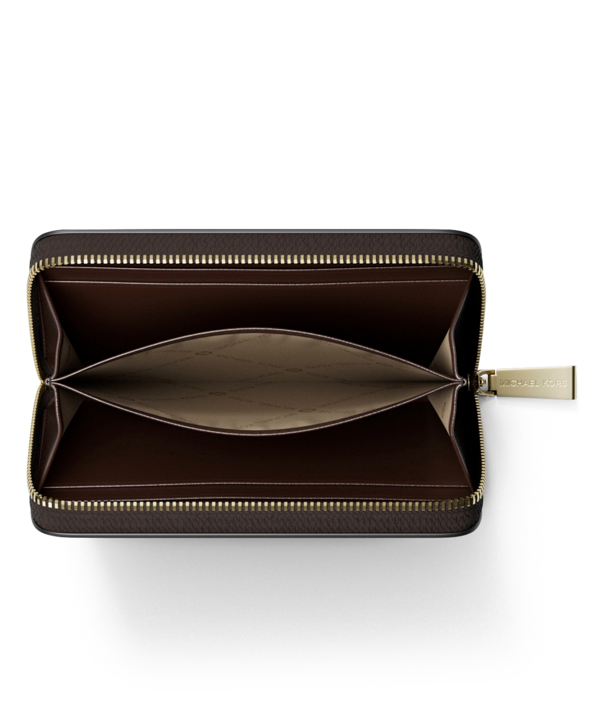 Michael Kors Women's Jet Set Small Zip Around Card Case In Brown