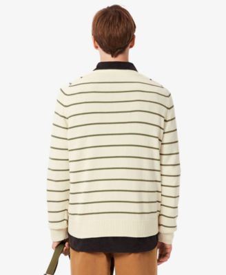 Men's Striped 3D Crewneck Sweater