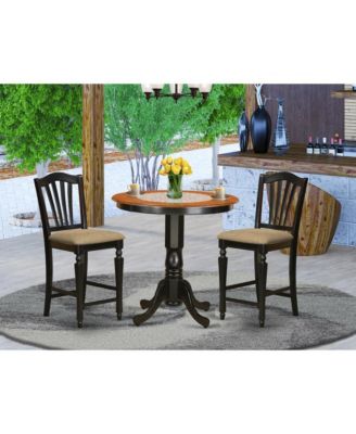 3 PC counter height Table and chair set - high Table and 2 counter height Dining chair