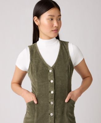 Women's Vianna Denim Button-Front Vest Dress