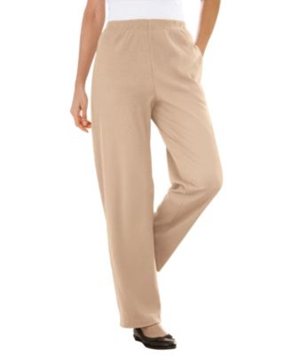 Women's Within Tall 7-Day Knit Ribbed Straight-Leg Pull-On Pants