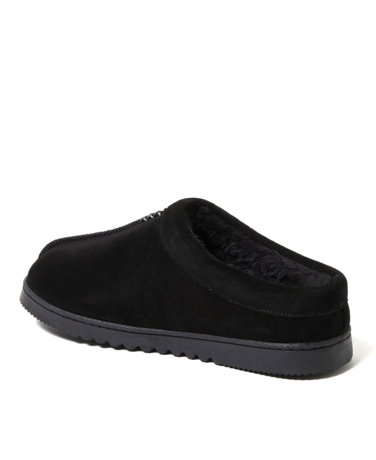 Dearfoams Men's Dean Genuine Suede Clog House Shoe Slipper