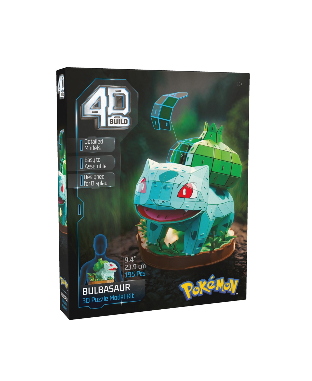 Pokémon Bulbasaur 3d Model Kit Kanto Starter Collection, 195 Pieces In Blue