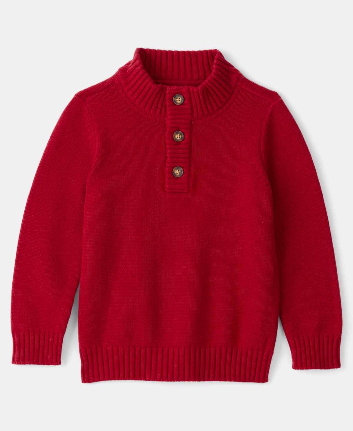 Carter's Babies' Toddler Boys Pull-on Crewneck Sweater In Red