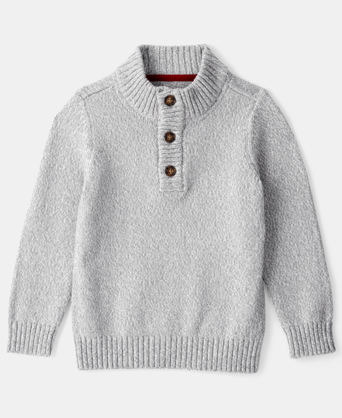 Carter's Babies' Toddler Boys Pull-on Crewneck Sweater In Gray
