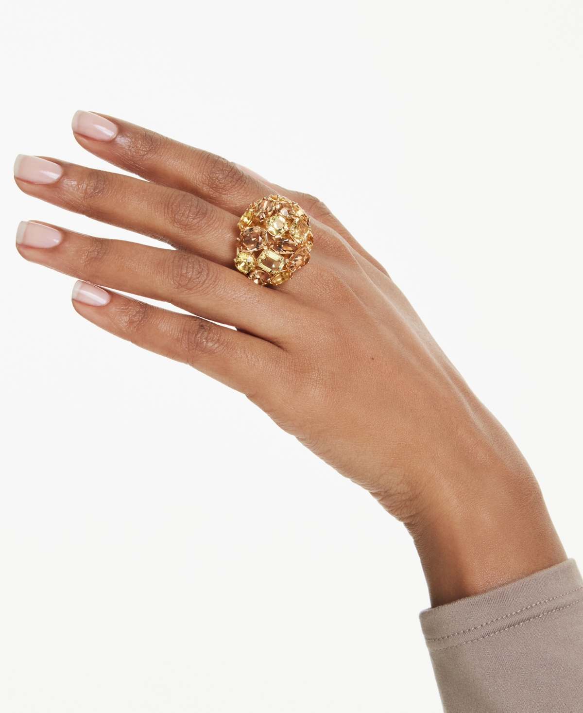 Swarovski Gema Yellow Gold-Tone Plated Cocktail Ring