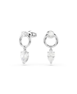 Mesmera Rhodium Plated Drop Earrings