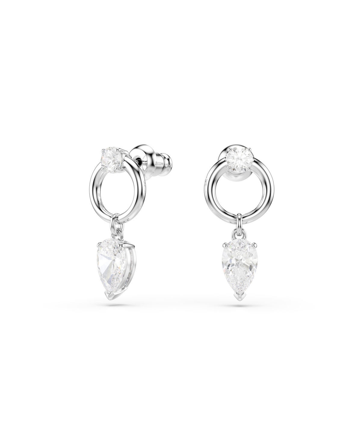 Swarovski Mesmera Rhodium Plated Drop Earrings
