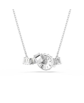 Matrix Rhodium Plated Pendant Necklace