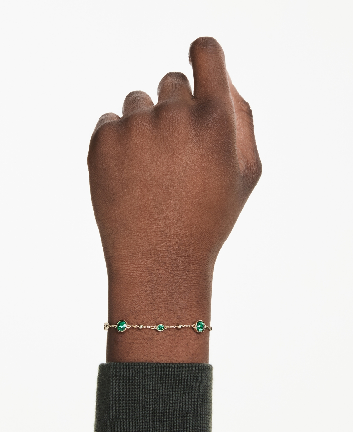 Swarovski Swaroski Imber Gold-tone Plated Bracelet In Green