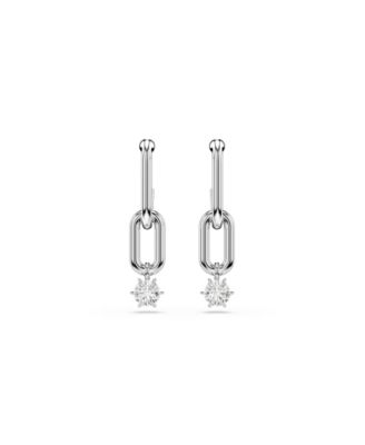 Constella Rhodium Plated Drop Earrings