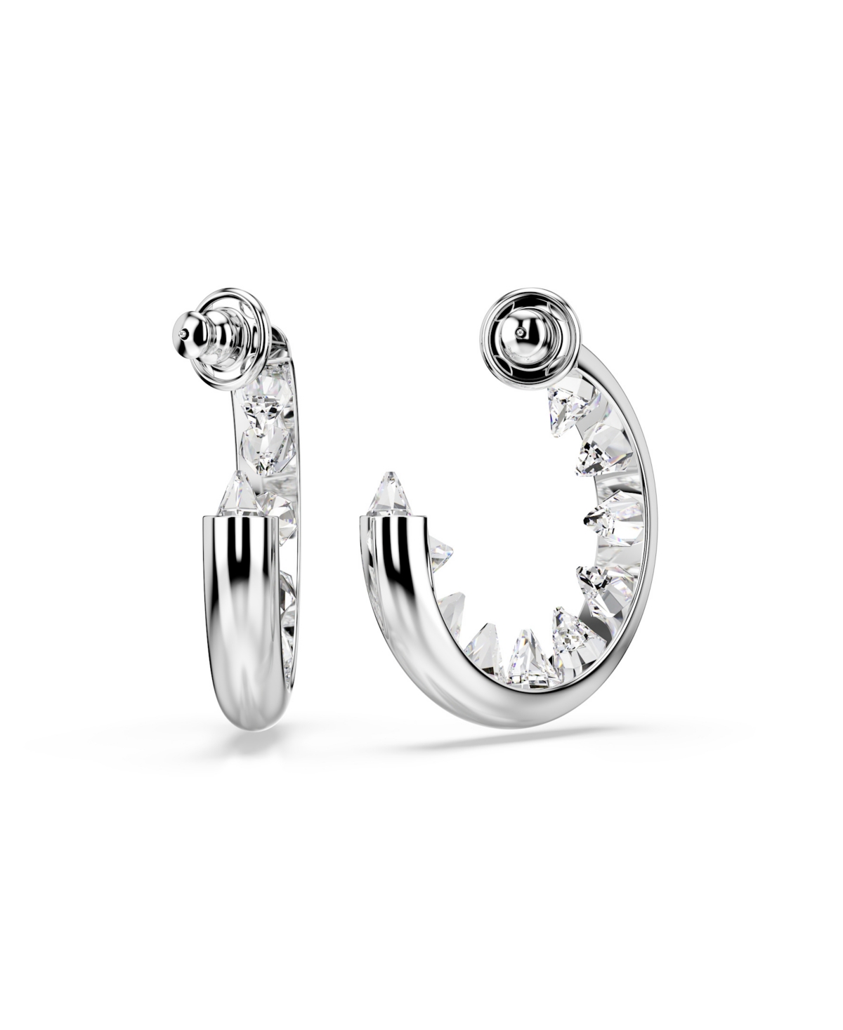 Swarovski Sublima Rhodium Plated Hoop Earrings