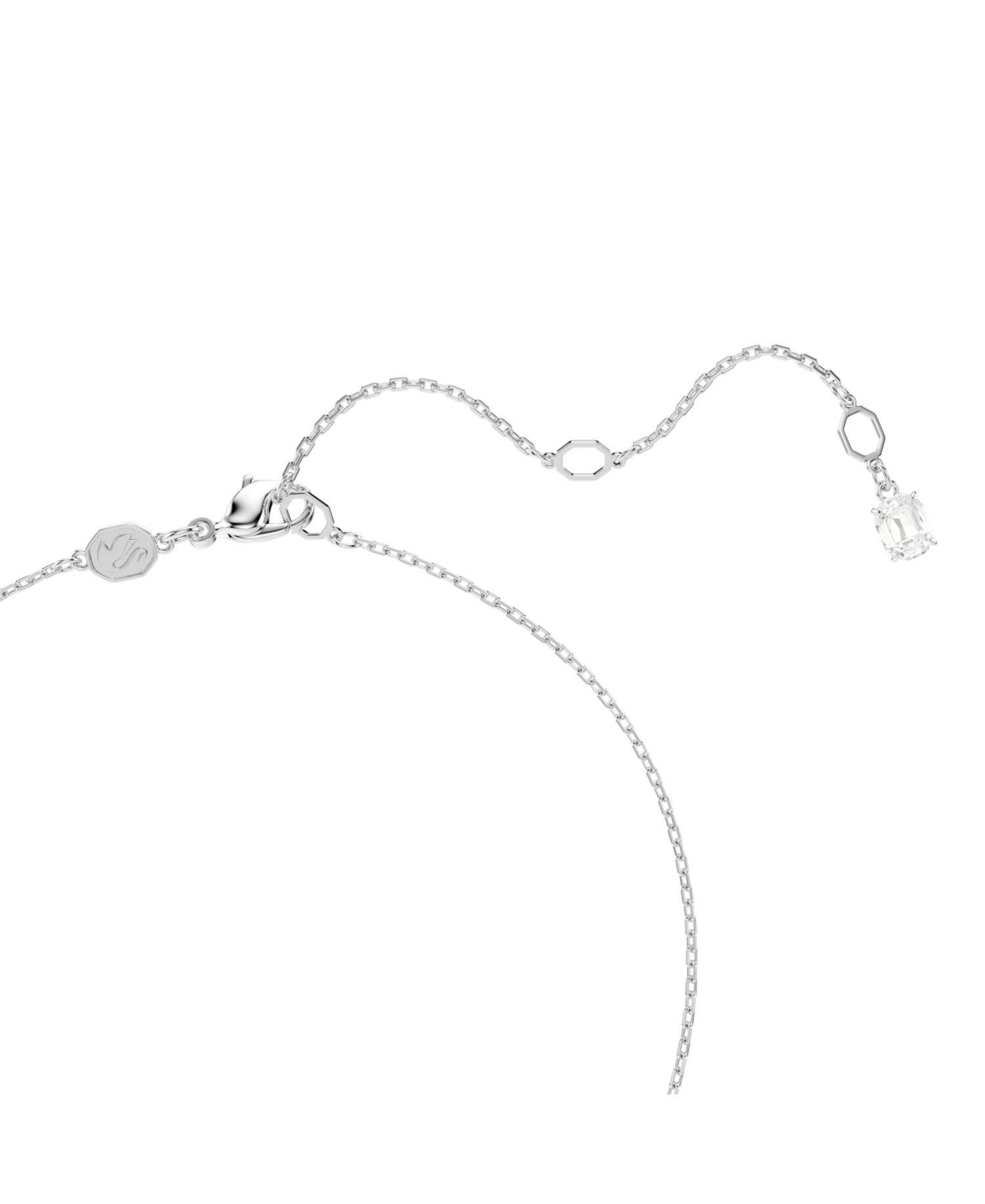 Swan Rhodium Plated Pendant Necklace