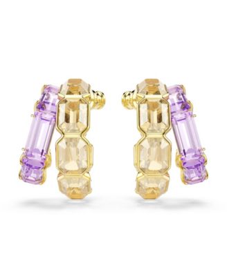 Millenia Gold-Tone Plated Hoop Earrings