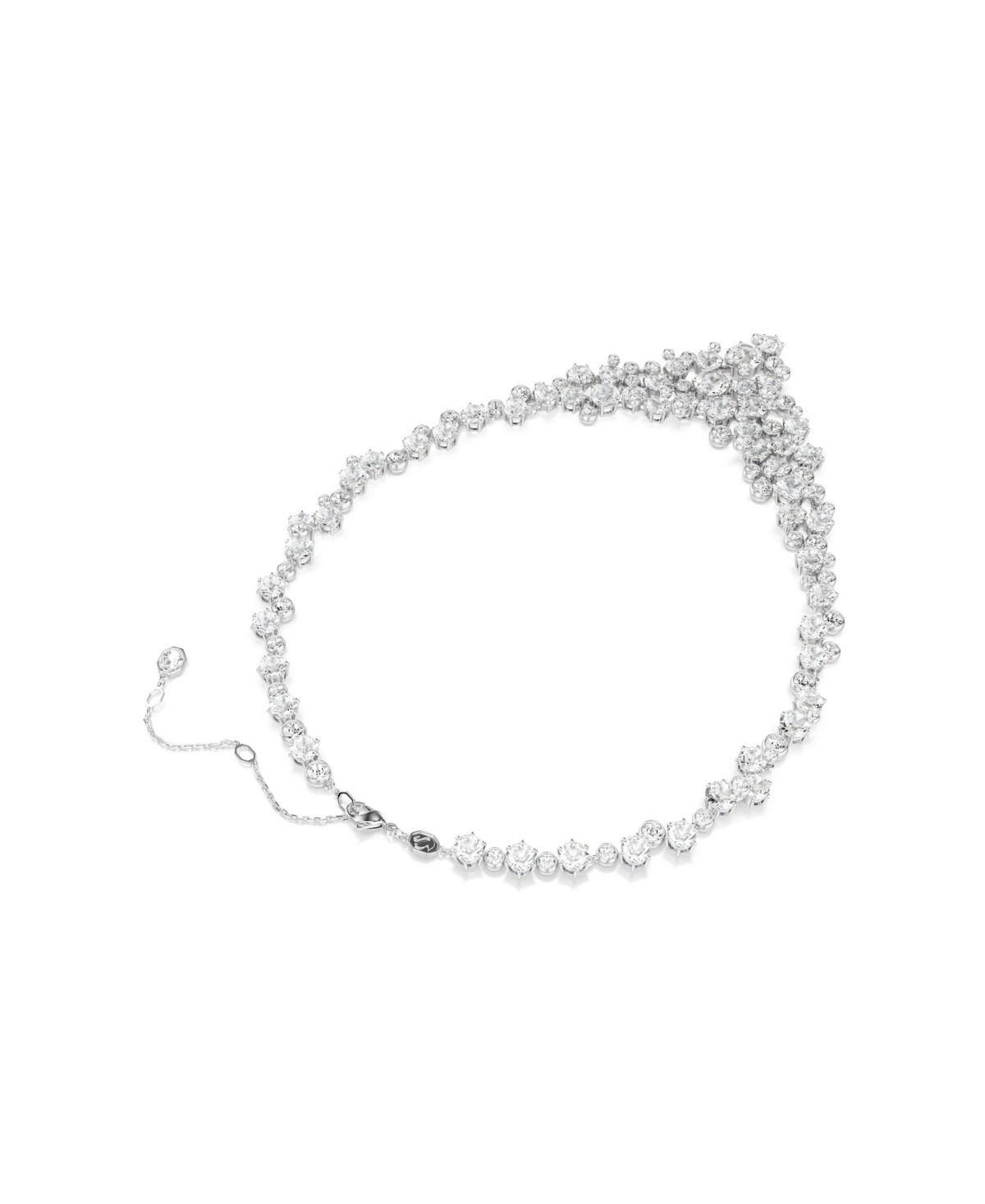 Swarovski Constella Rhodium Plated Necklace In Metallic