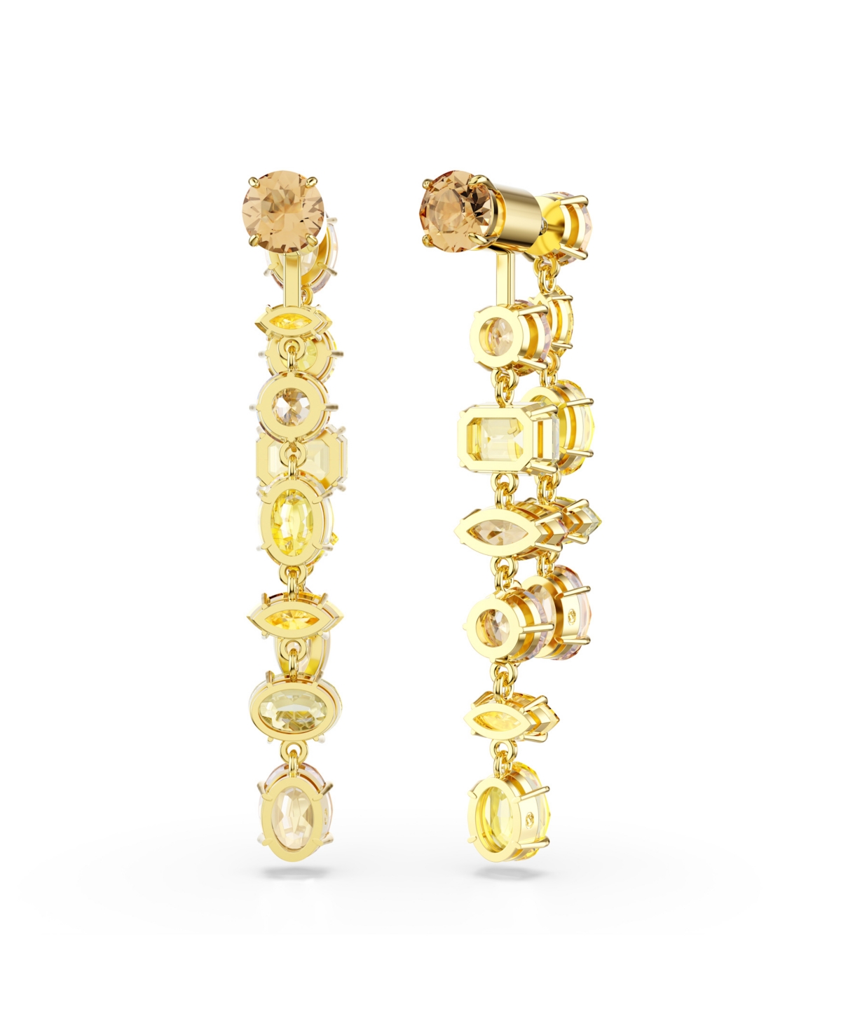 Swarovski Gema Gold-tone Plated Drop Earrings In Yellow