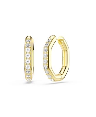 Dextera  Rhodium Plated Hoop Earrings