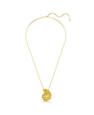 Gema Gold-Tone Plated Brooch anf Pendant Necklace