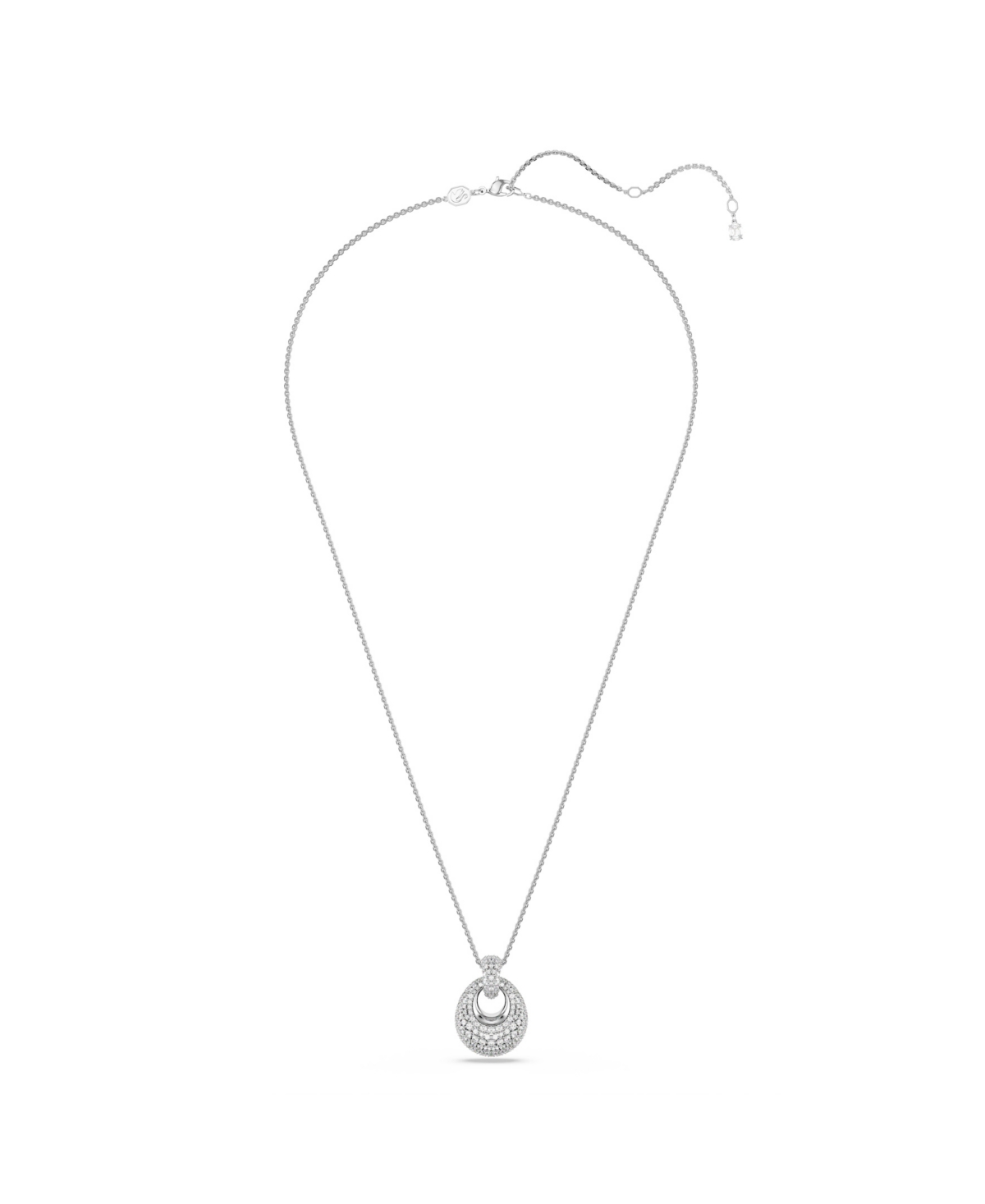 Swarovski Sublima Rhodium Plated Pendant Necklace In White