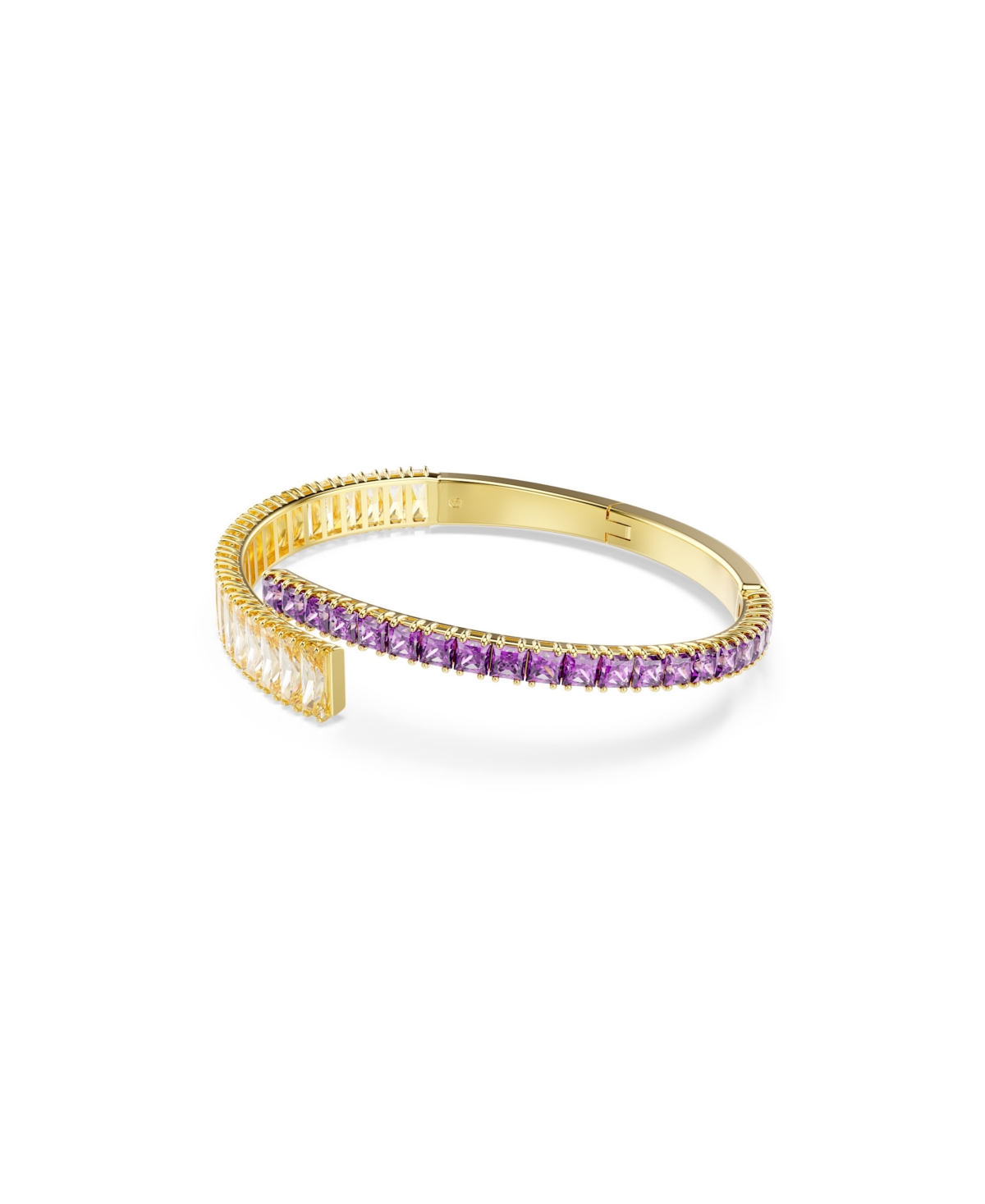 Swarovski Swaroski Matrix Gold-tone Plated Bangle In Purple