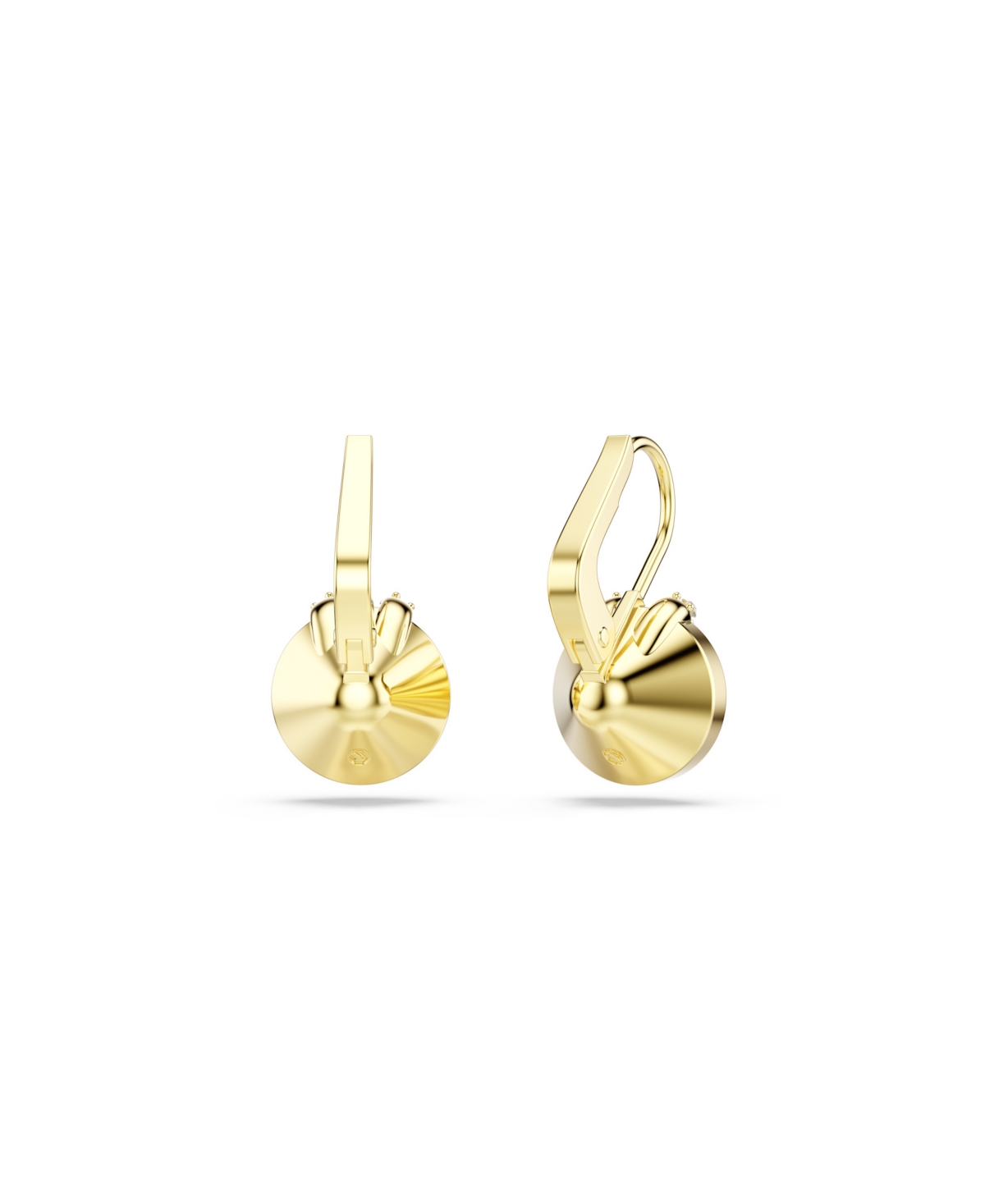 Swarovski Bella V Gold-tone Plated Drop Earrings In Green