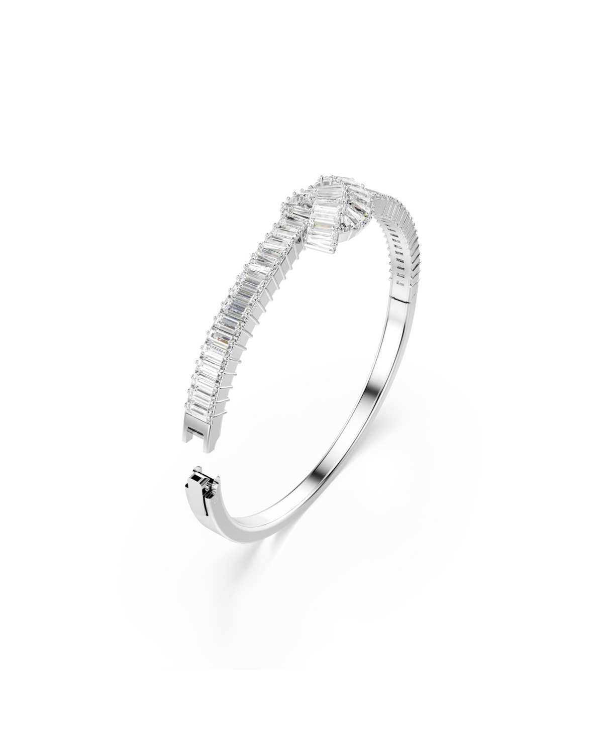 Swarovski Swaroski Matrix Rhodium Plated Bangle In Metallic