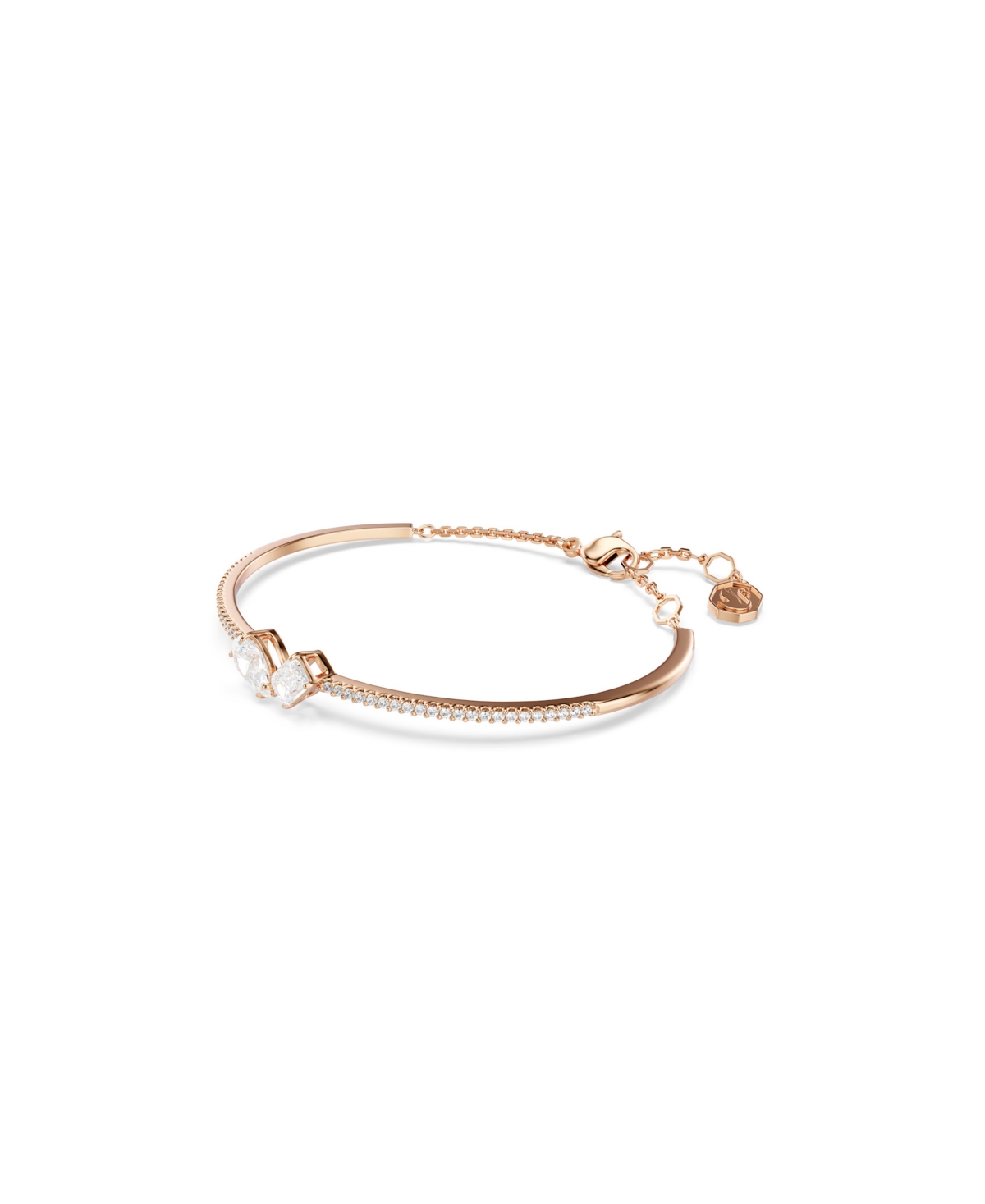 Swarovski Swaroski Mesmera Rose Gold-tone Plated Bangle In Gold