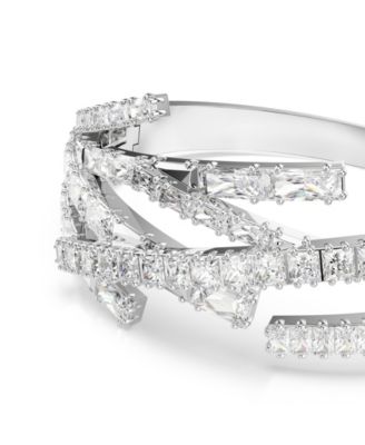 Swaroski Matrix  Rhodium Plated Bangle