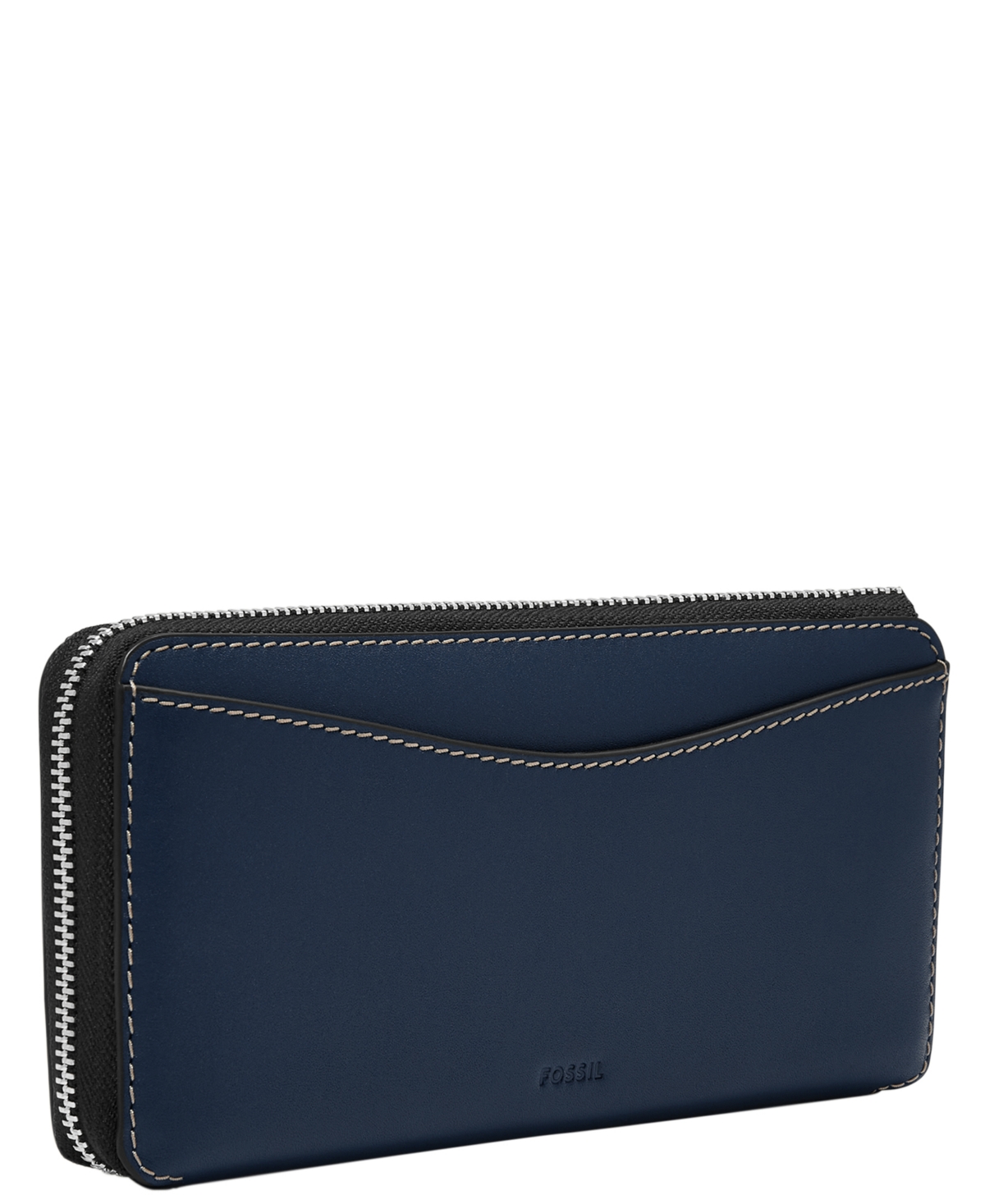 Fossil Lennox Zip Continental Wallet In Blue