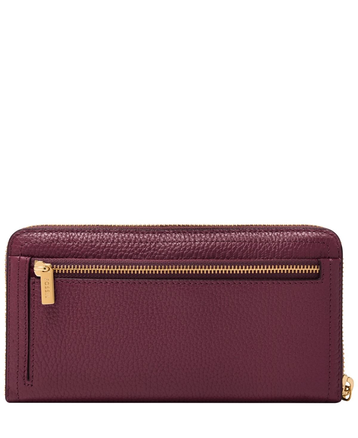 Fossil Logan Rfid Zip Around Clutch Wallet In Purple