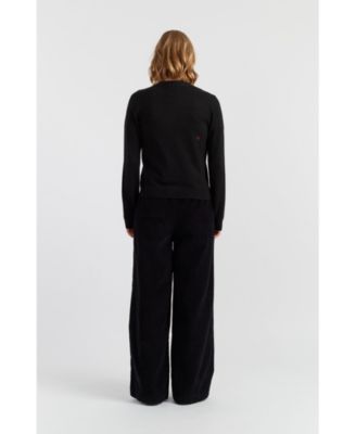Women's Wool-Cashmere Snoopy Peekabow Cardigan